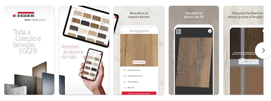 Egger Coleção e Serviços, app para simular revestimentos na decoração da casa
