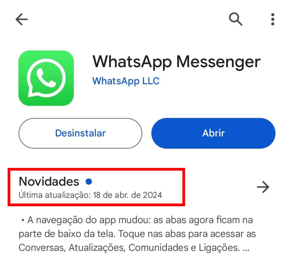 Como ativar o WhatsApp Pagamentos passo 1.