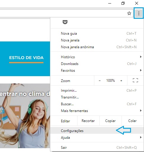 Como criar perfis diferentes no Google Chrome passo 1.