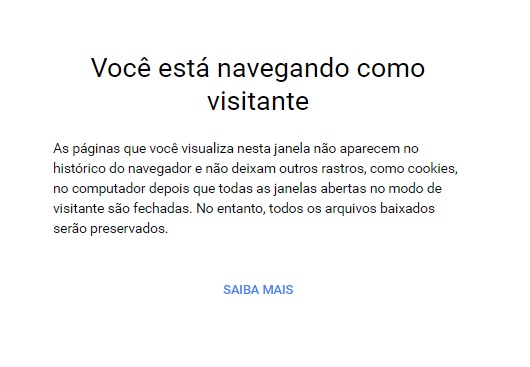 Como navegador como visitante passo 3.