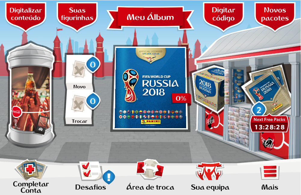 Como jogar a versão online do Album da Copa do Mundo da Russia 2018 passo 3