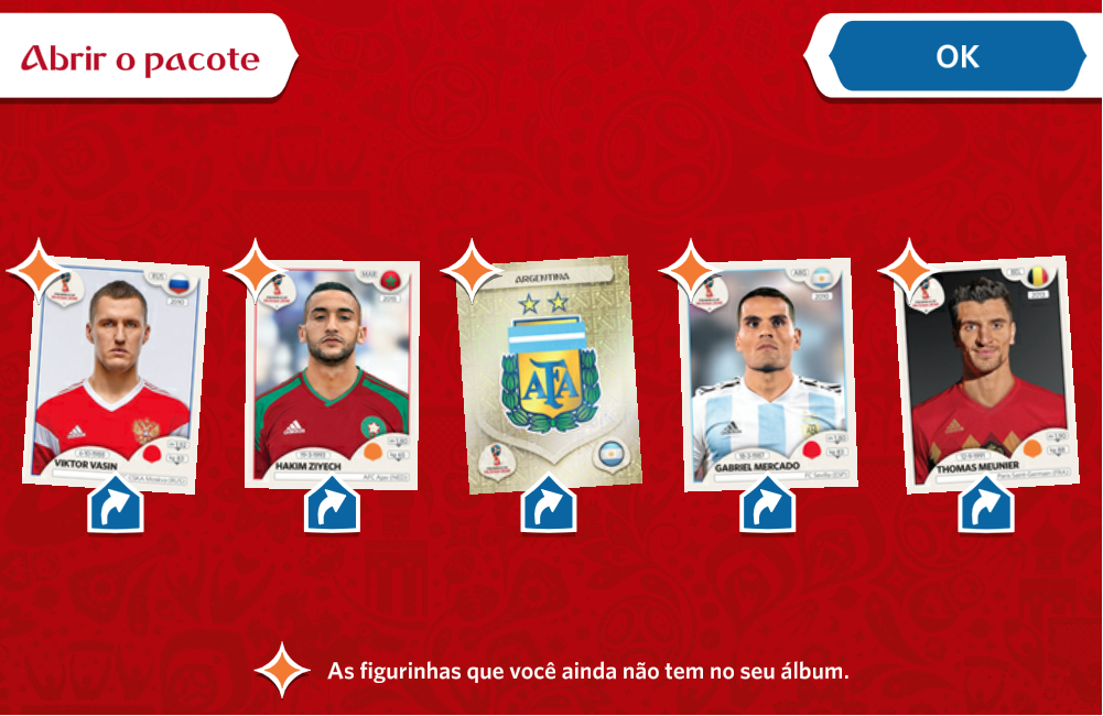 Como jogar a versão online do Album da Copa do Mundo da Russia 2018 passo 4