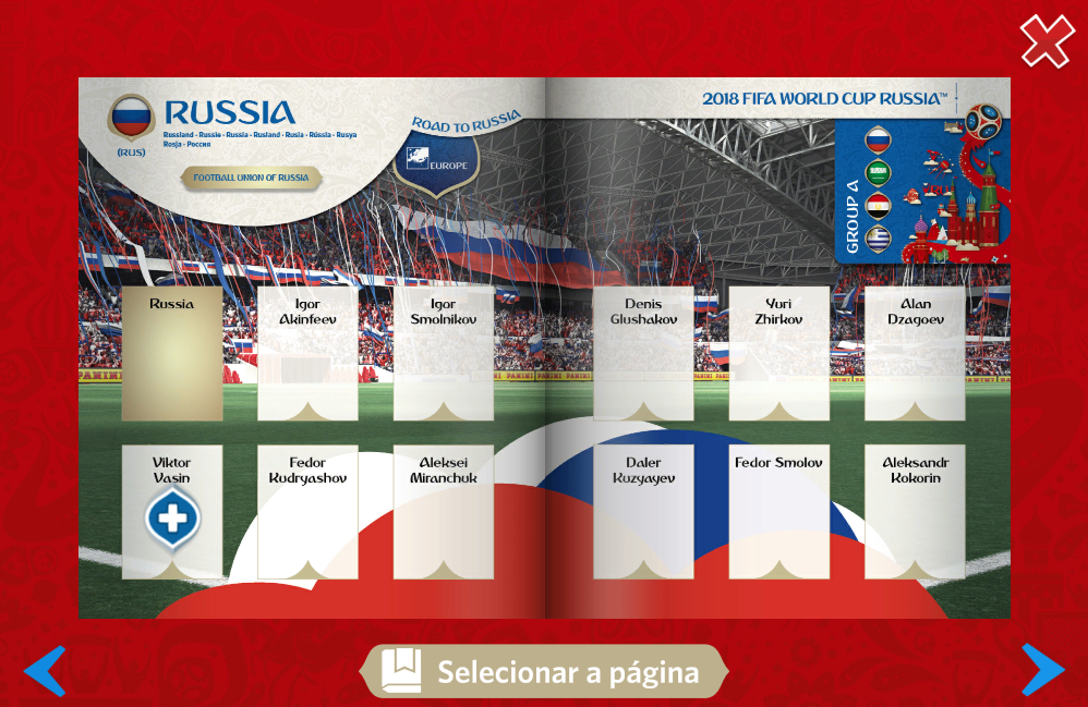 Como jogar a versão online do Album da Copa do Mundo da Russia 2018 passo 5.1