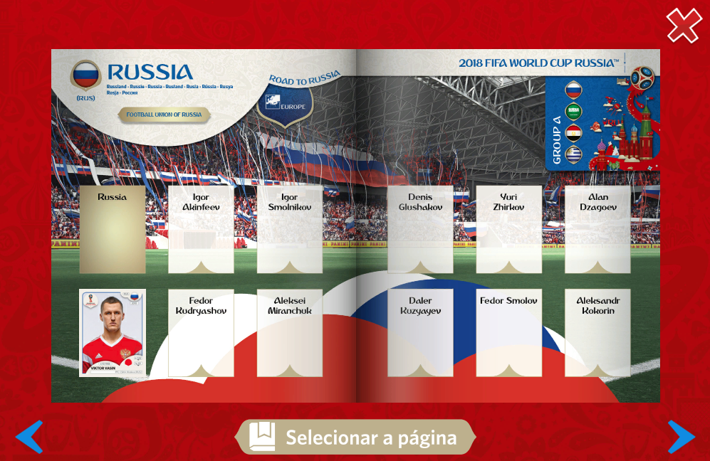 Como jogar a versão online do Album da Copa do Mundo da Russia 2018 passo 5.2