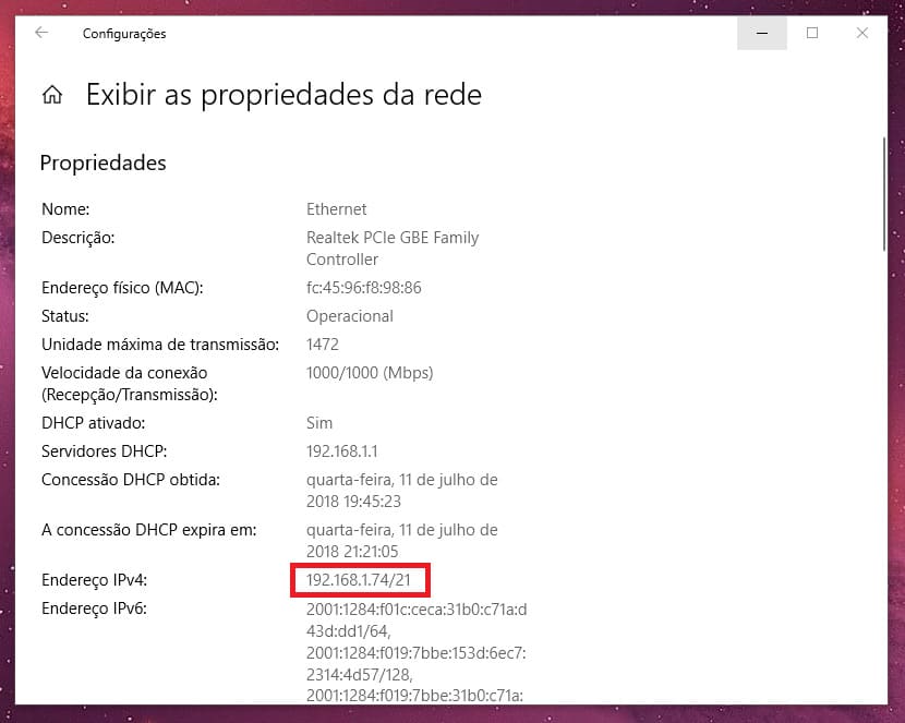 Como descobrir o endereço IP pelo computador - passo 3.