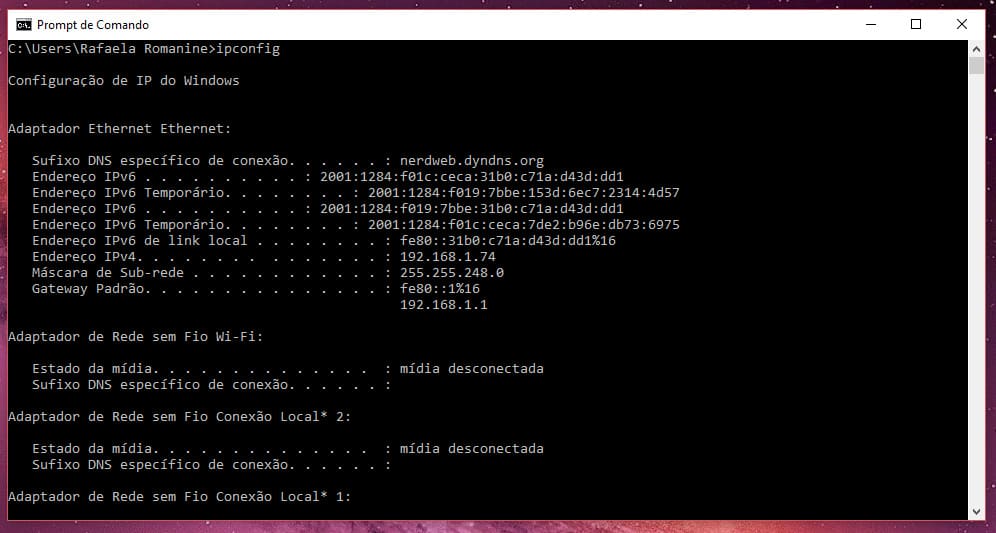 Como descobrir o IP do roteador pelo prompt de comando.