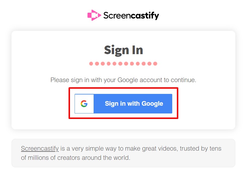 Como instalar e usar o Screencastify passo 2.1