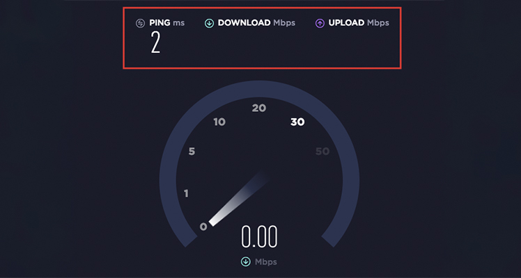 como testar a velocidade de rede no Speed Test