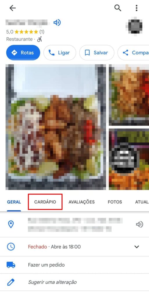 Como encontrar restaurantes com entrega pelo Google Maps passo 3