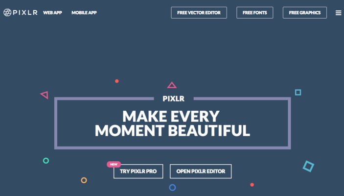 Pixlr, editor de foto online e gratuito.