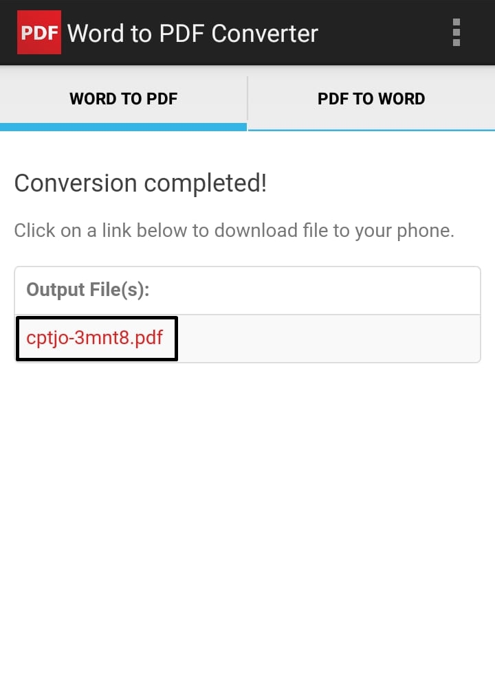 como converter arquivos do Word para PDF no Android passo 2.1
