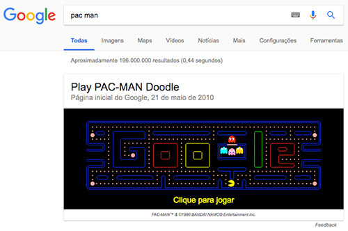 Google agora permite jogar paciência e jogo da velha diretamente no buscador