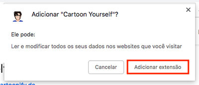 Como usar a extensão Cartoon Yourself para se transformar em desenho animado passo 2.2.