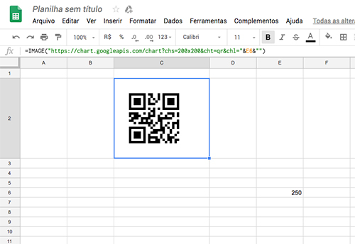 Como criar um QR Code no Google Planilhas