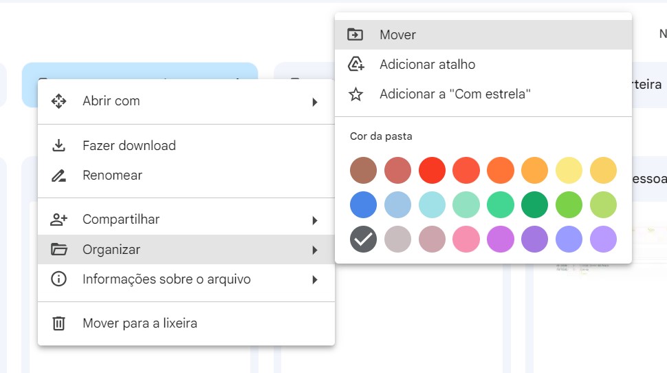 Como colorir pastas