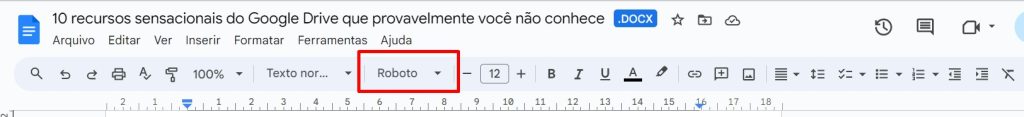 Como adicionar mais fontes ao Google Docs passo 1