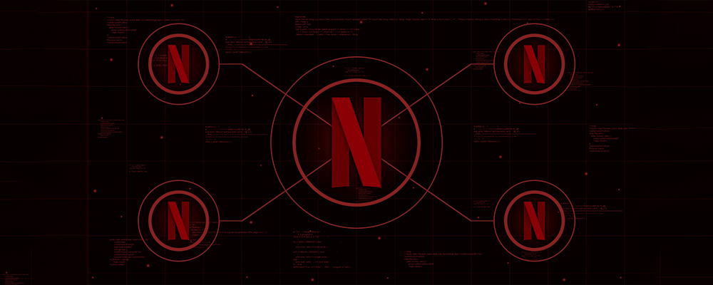conceito de tecnologia aplicado ao logo da Netflix