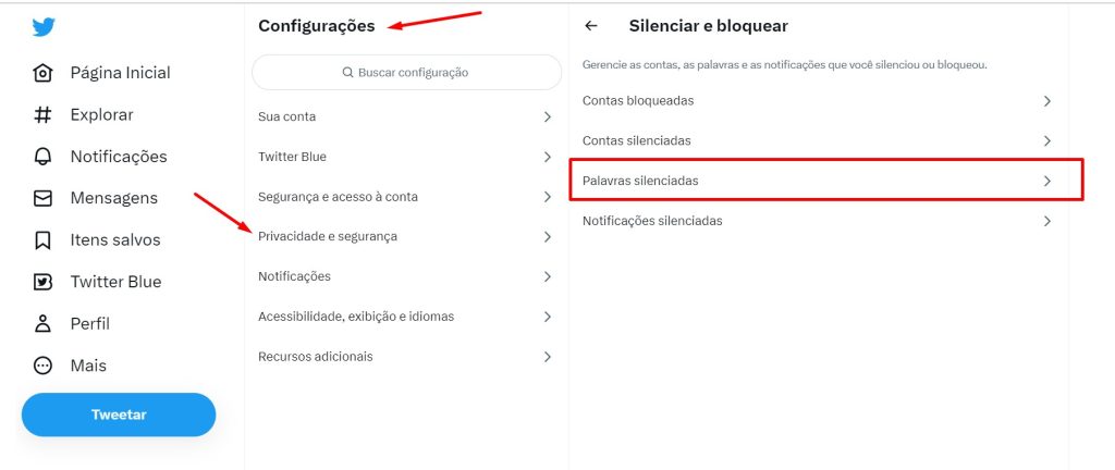 como silenciar palavras no Twitter para fugir de spoilers