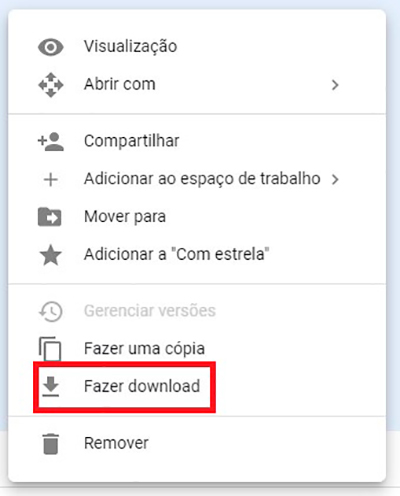 movendo arquivos no Google Drive