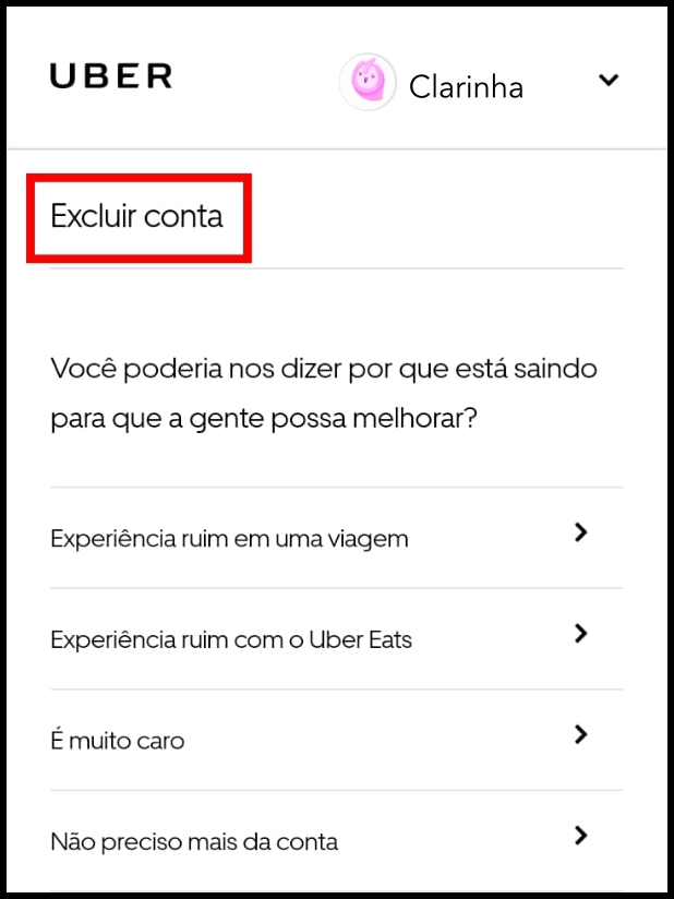 como-fazer-para-excluir-conta-do-uber