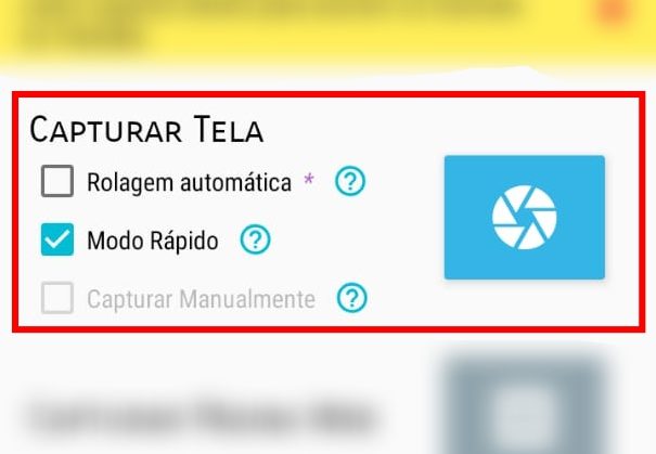 Como tirar print de tela inteira com o LongShot passo 1.
