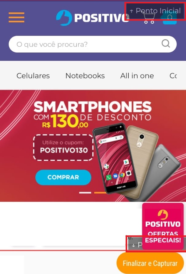Como tirar print de página da web com o LongShot passo 3.