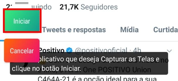 Como tirar print de tela inteira com o LongShot passo 5.