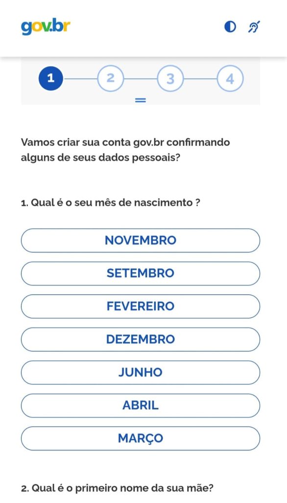 Como criar uma conta no Gov.br para ter acesso à Carteira de Trabalho Digital passo 3.2