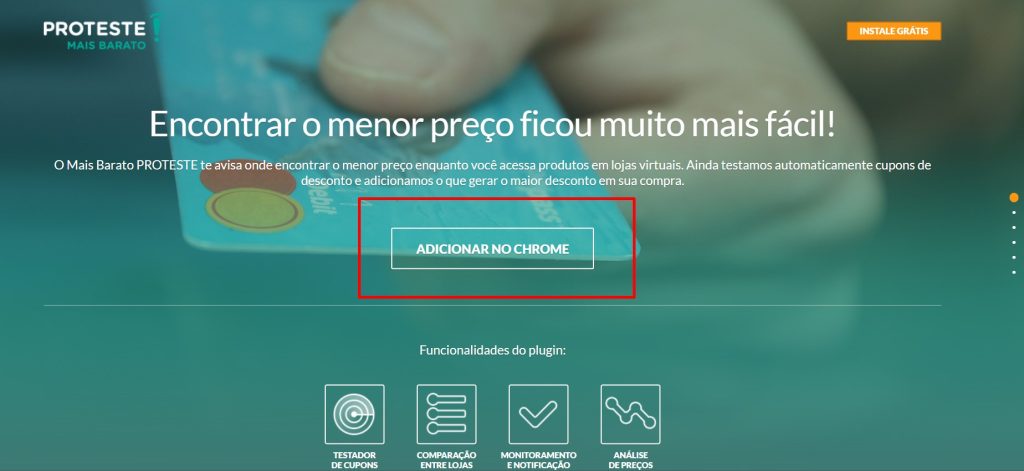 como usar o plugin Black Fridey 2019 do Proteste passo 2