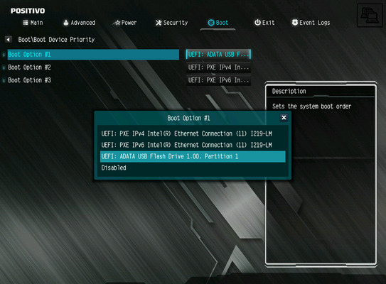 Como configurar a BIOS de notebooks com sistema Shell EFI passo 2.