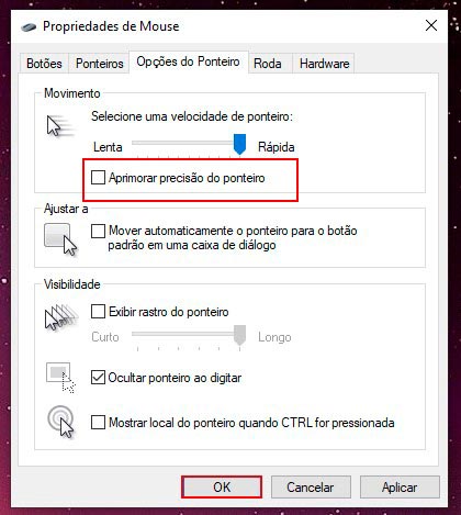 como configurar a velocidade do mouse passo 4