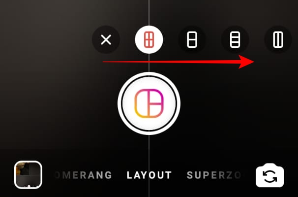 Como usar o Modo Layout no Instagram Stories passo 3