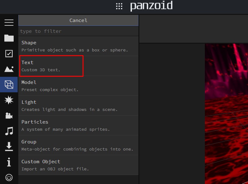 Como criar introduções para o YouTube usando o Panzoid passo 6