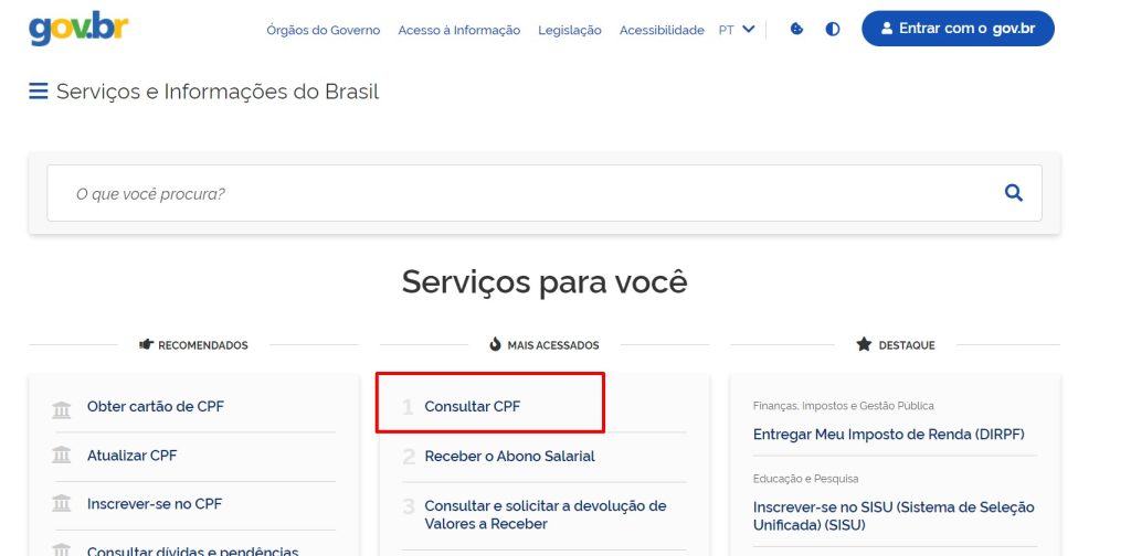 Como regularizar os dados do seu CPF passo 2