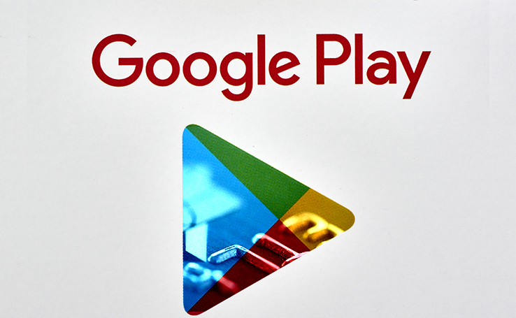 Logo da Google Play Store.