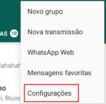 Como habilitar o Modo Escuro no WhatsApp para Android passo 2