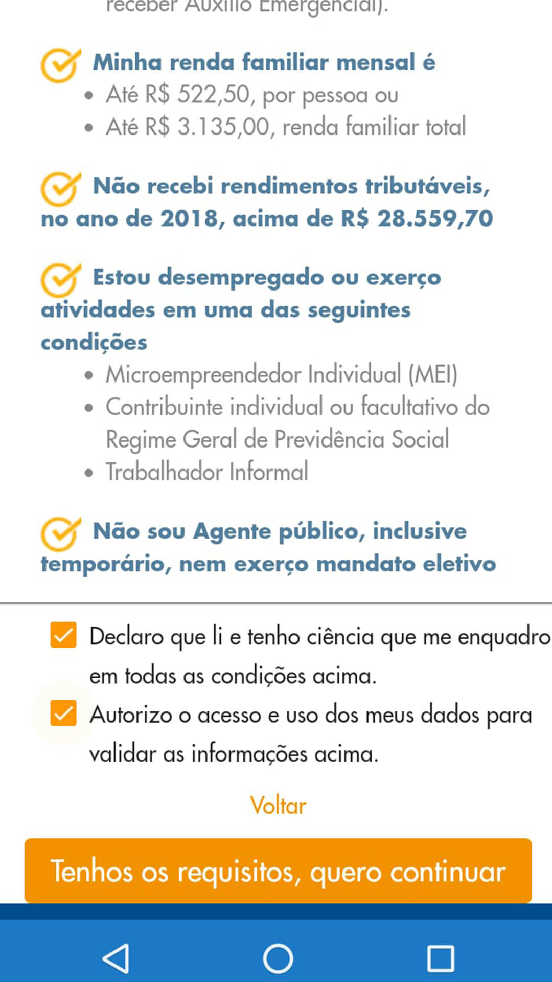 Como solicitar o Auxílio Emergencial pelo passo 3