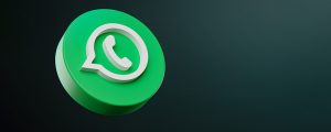 ícone do WhatsApp sobre um fundo escuro