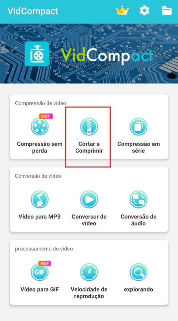 como comprimir vídeos com o VicCompact passo 2