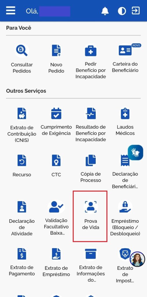 Como fazer a prova de vida pelo celular passo 3