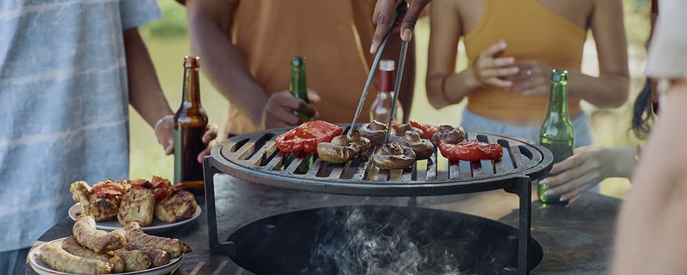 Churrasco com amigos.