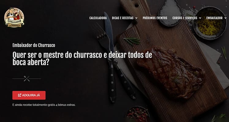 Embaixador do Churrasco, site para organizar churrasco.