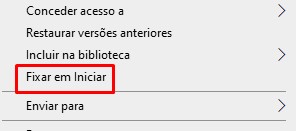 como fixar aplicativos e pastas na barra de tarefas do windows 10