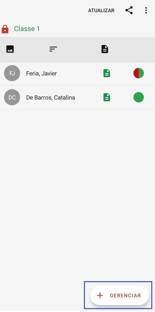 como criar turmas no Notas do Professor passo 1