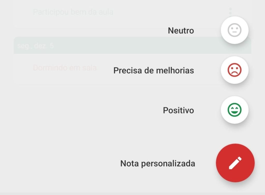 como adicionar notas de comportamento dos estudantes passo 3