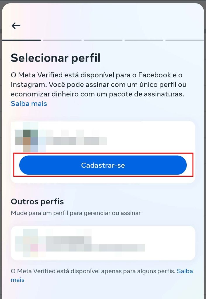 Como comprar o selo de conta verificada no Facebook passo 6