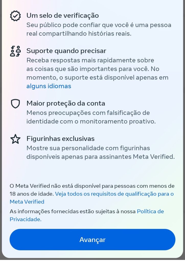 Como comprar o selo de conta verificada no Instagram passo 7