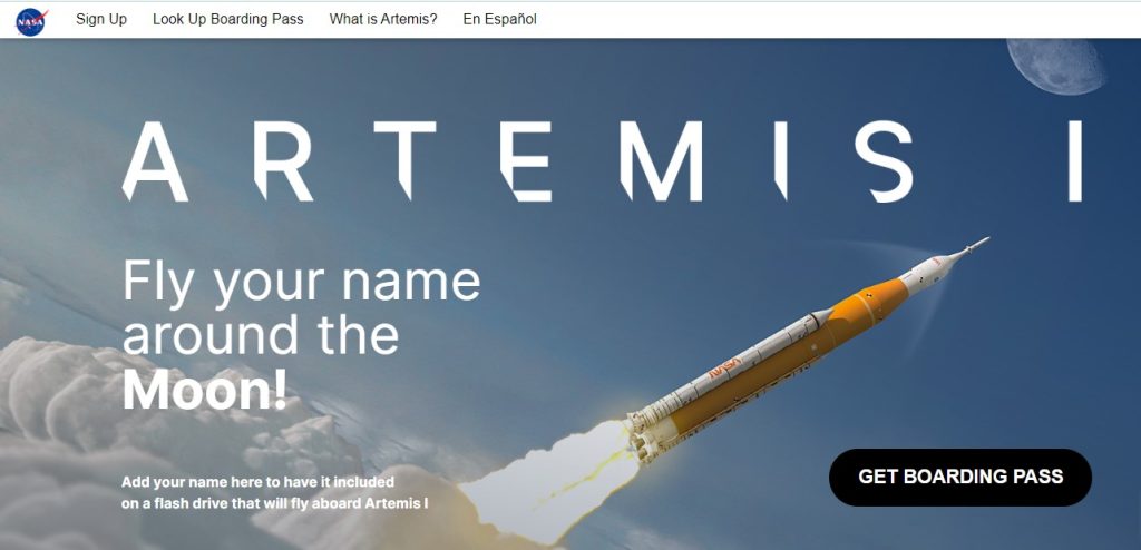 Missao-Artemis-I-como-enviar-seu-nome-para-a-Lua-em-foguete-da-NASA-passo-1