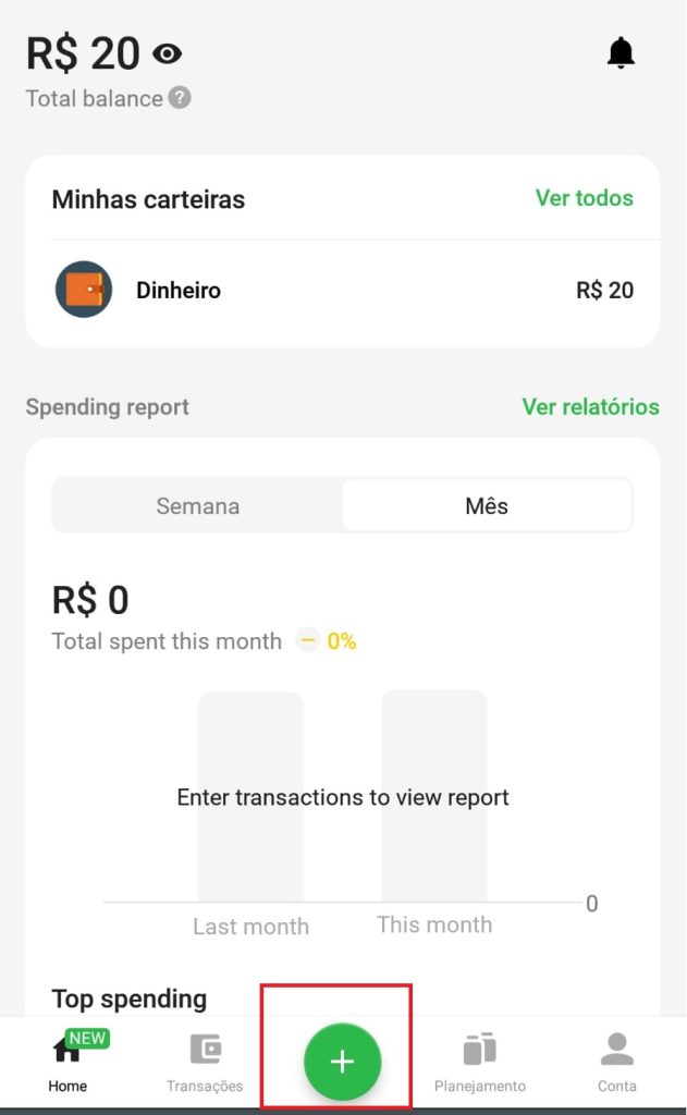 Money Lover como controlar seus gastos mensais com o aplicativo passo 5.1