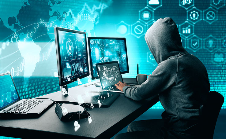 hacker fazendo ciberataques